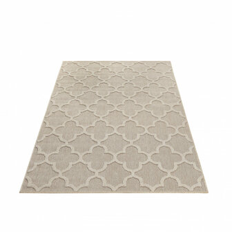 Binnen en buiten vloerkleed Flora beige 4951