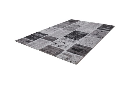 Patchwork exclusief vloerkleed of karpet Agila Grijs